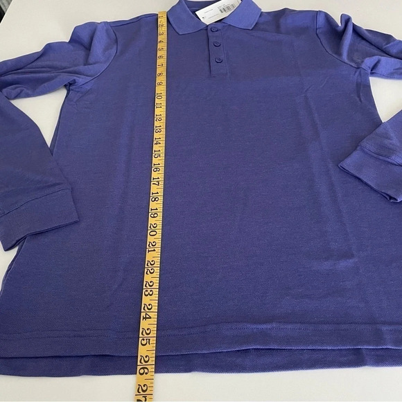 Outdoor Voices Birdie Long sleeve Polo Color: Oceanic/ Blue-Violet Golf Preppy - Picture 7 of 15